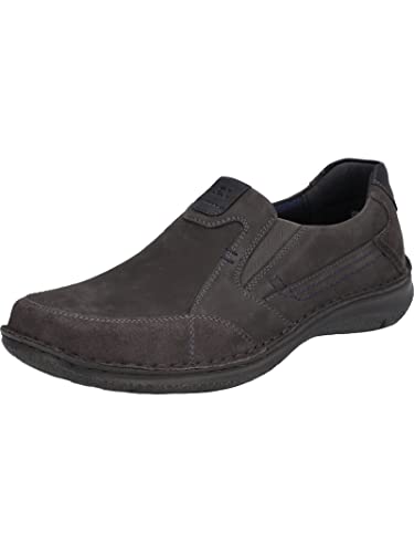 Josef Seibel Herren Slipper Anvers 63,Weite K (Extra weit),Wechselfußbett,Businessschuhe,Anzugschuhe,elegant,Office,Grau (Granit),44 EU von Josef Seibel
