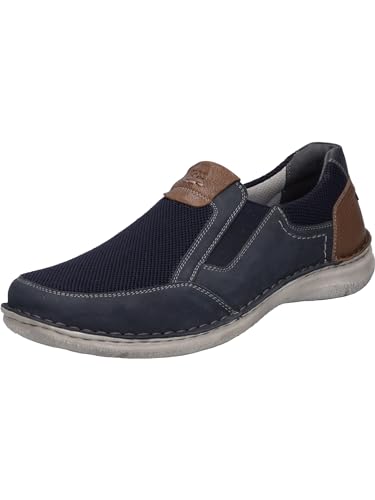 Josef Seibel Herren Slipper Anvers 78,Weite K (Extra weit),Wechselfußbett,Mokassins,Halbschuhe,Slides,Loafer,Indigo-Kombi,42 EU von Josef Seibel