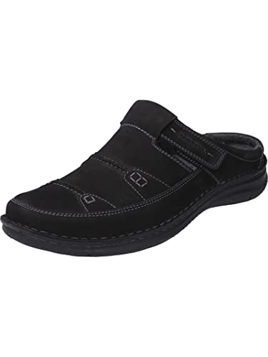 Josef Seibel Herren Slipper Anvers 86,Weite K (Extra weit),Wechselfußbett,Slip-ons,freitzeitschuhe,offener einschlupf,schwarz,40 EU von Josef Seibel