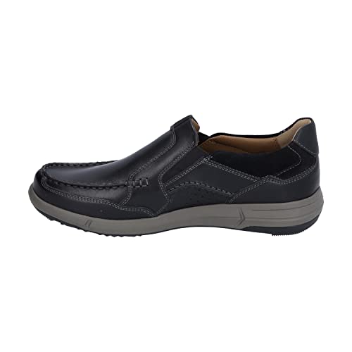 Josef Seibel Herren Slipper Enrico 19,Weite G (Normal),Wechselfußbett,Slip-ons,freitzeitschuhe,offener einschlupf,schwarz,47 EU von Josef Seibel