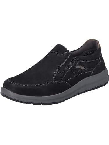 Josef Seibel Herren Slipper Giuseppe 09,Weite G (Normal),Wechselfußbett,Loafer,Slip-ons,freitzeitschuhe,Mokassins,schwarz-Kombi,47 EU von Josef Seibel