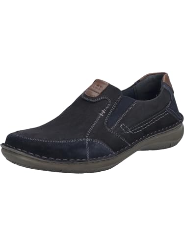 Josef Seibel Herren Slipper New Anvers 01,Weite K (Extra weit),Wechselfußbett,Businessschuhe,Anzugschuhe,büro,dunkelblau-Kombi,43 EU von Josef Seibel