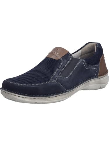 Josef Seibel Herren Slipper New Anvers 78,Weite K (Extra weit),Wechselfußbett,Halbschuhe,Schlupfschuhe,Loafer,Indigo-Kombi,41 EU von Josef Seibel