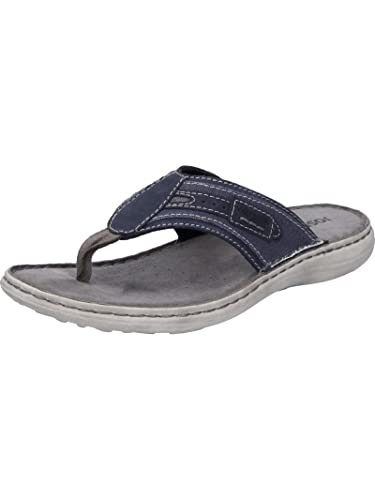 Josef Seibel Herren Zehentrenner Vincent 12, Männer Sandalen,Weite G (Normal),Strandschuhe,zehenstegsandalen,bequem,Blau (Jeans-Kombi),41 EU von Josef Seibel