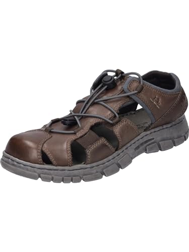 Josef Seibel Herren geschlossene Sandalen Brendan 05,Weite G (Normal),Halbschuhe,Schnellverschluss,Sommerschuhe,braun-Kombi,46 EU von Josef Seibel