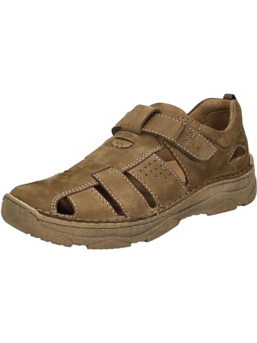 Josef Seibel Herren geschlossene Sandalen Liam 04,Weite K (Extra weit),Wechselfußbett,Halbschuhe,Klettverschluss,Camel,42 EU von Josef Seibel