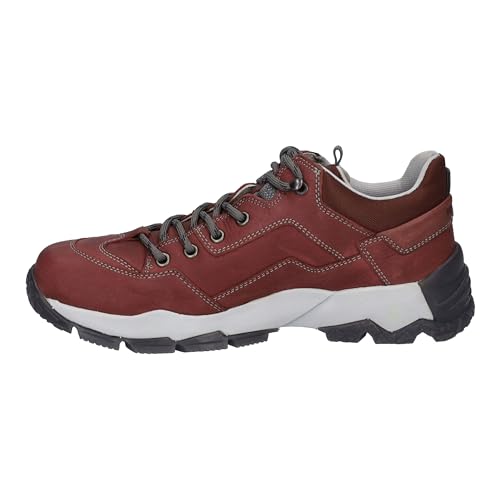 Josef Seibel Herren Low-Top Sneaker Philipp 51,Weite G (Normal),Wechselfußbett,wasserdicht,Strassenschuhe,Rot (Bordo-Kombi),43 EU von Josef Seibel