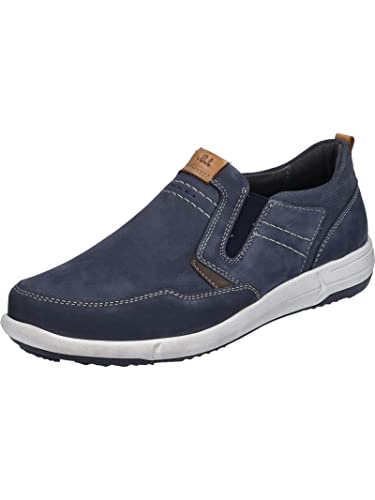 Josef Seibel Herren Slipper Enrico 04,Weite G (Normal),Wechselfußbett,Schlupfschuhe,schluepfschuhe,Loafer,Slip-ons,blau-Kombi,43 EU von Josef Seibel