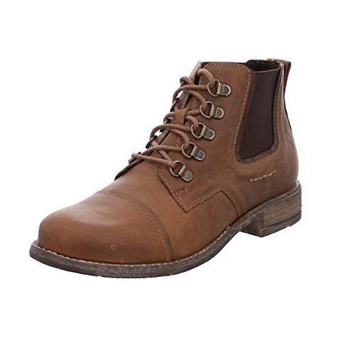 Josef Seibel Damen Schnürstiefelette Sienna 09,Frauen Stiefel,Chukka Boot,Halbstiefel,Schnürboots,Bootie,flach,Safran-Kombi,EU 36 von Josef Seibel