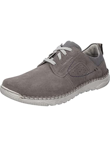 Josef Seibel Herren Low-Top Sneaker Wilson 04,Weite H (Weit),Wechselfußbett,Turnschuhe,Laufschuhe,schnürschuhe,schnürer,grau,41 EU von Josef Seibel