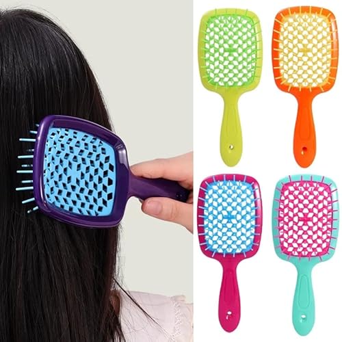 Joselin 5X Luftpolsterkämme mit Breiten Zähnen für Damen, Kopfhautmassage, Haarbürste, Ausgehöhlter, Antistatischer Kamm, Heimsalon, DIY-Werkzeug, Einfach zu Bedienen Joselin 5X Luftpolsterkämme mit Breiten Zähnen für Damen, Kopfhautmassage, Haarbürste, Ausgehöhlter, Antistatischer Kamm, Heimsalon, DIY-Werkzeug, Einfach zu Bedienen von Joselin