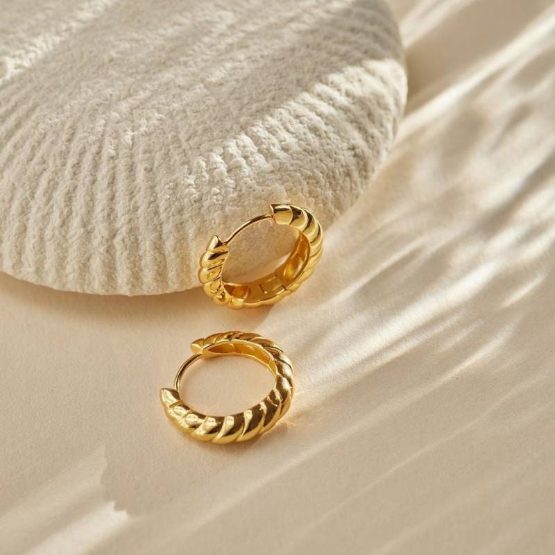 Geflochtene Boho Creole Gold von Josemma