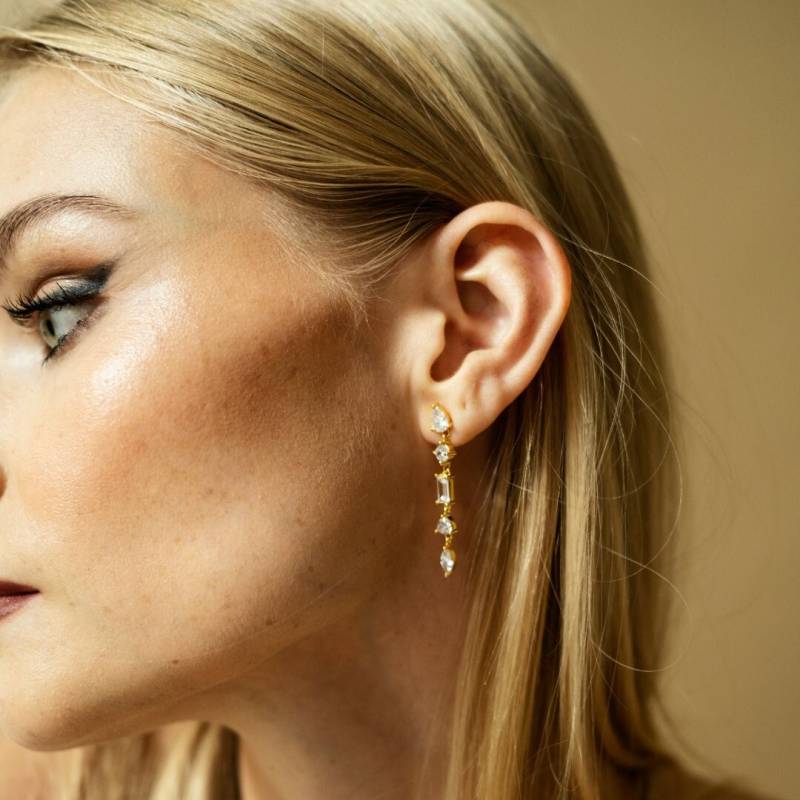 Lange Glitzer Ohrhänger 925 Sterling Silber von Josemma