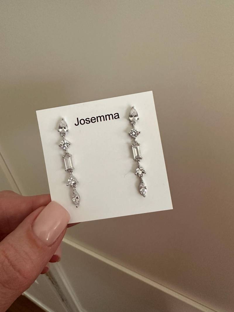 Lange Glitzer Ohrhänger 925 Sterling Silber von Josemma