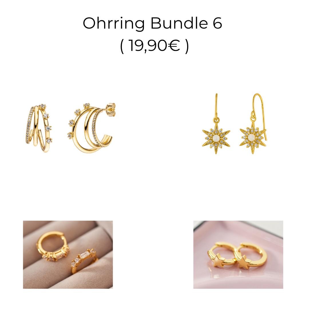 Ohrringe Set Gold Bundle Ohrschmuck von Josemma