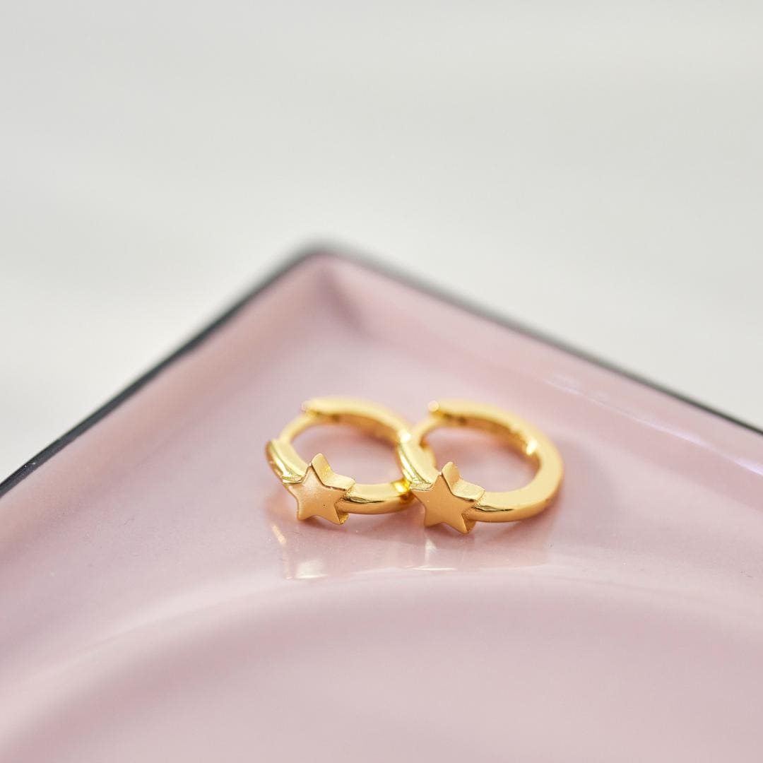 Stern Creolen Gold Silber 925 Sterling von Josemma