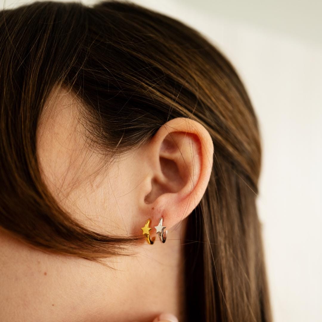 sternen Ohrringe Creolen Gold Silber von Josemma