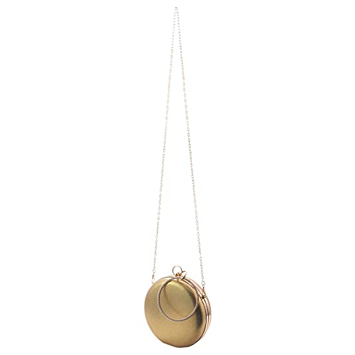 Runde Frauen Diamanten einfache Clutches Kette Schultertaschen Gold, gold, One Size Runde Frauen Diamanten einfache Clutches Kette Schultertaschen Gold, gold, One Size von Josenidny