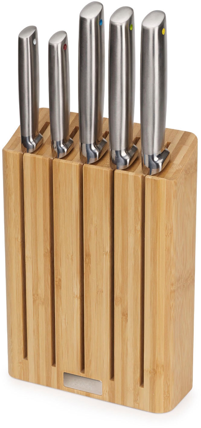 Joseph Joseph Messer-Set "Elevate Steel Knives Bamboo", (6 tlg.), rutschfest, Bambus, japanischer Edelstahl von Joseph Joseph
