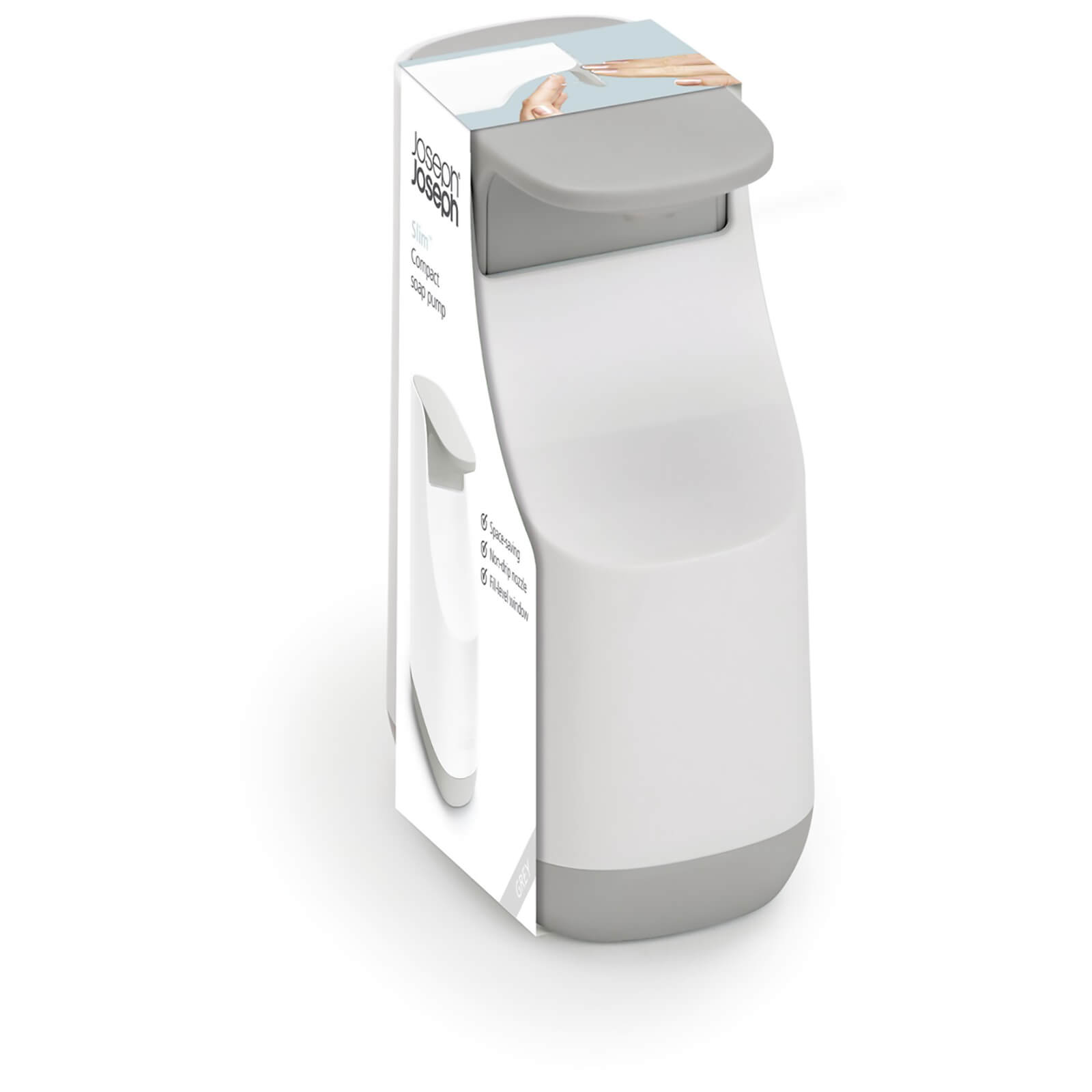 Joseph Joseph Slim Compact Soap Dispenser - White/Grey von Joseph Joseph