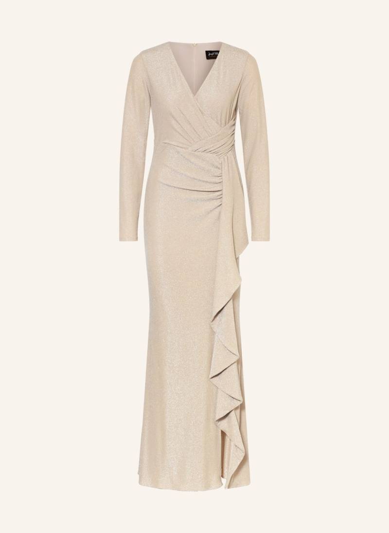 Joseph Ribkoff Signature Abendkleid Aus Jersey Mit Volants beige von Joseph Ribkoff SIGNATURE