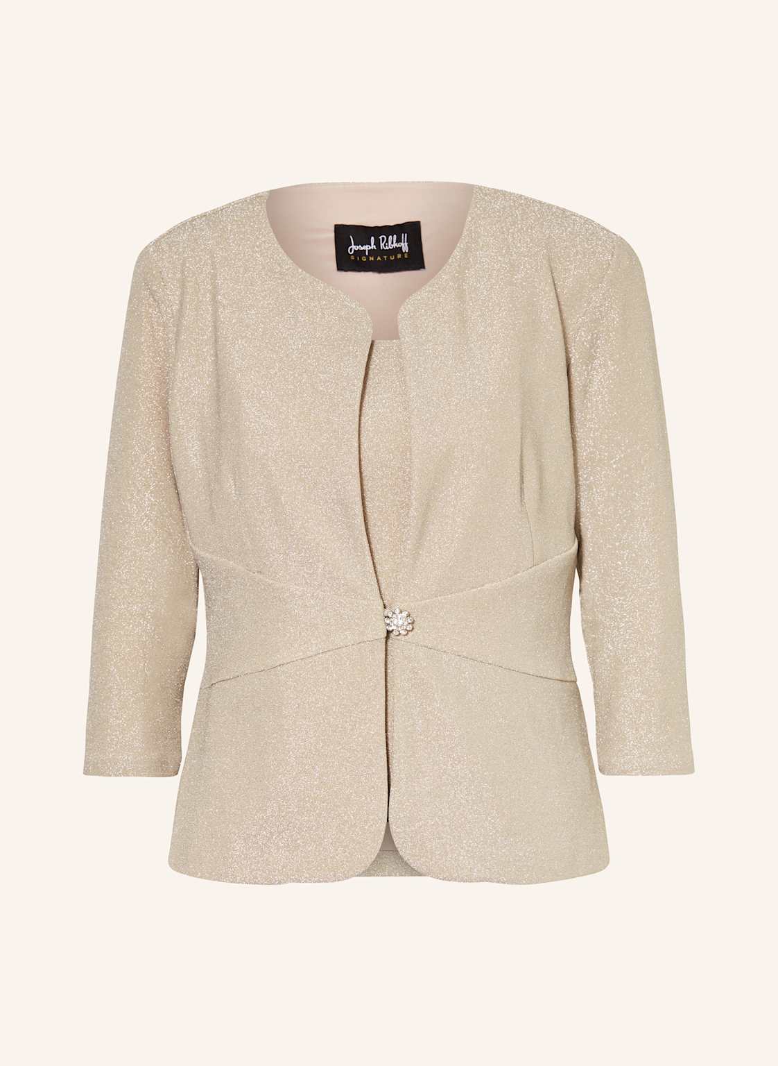 Joseph Ribkoff Signature Set: Blazer Und Top Mit Schmucksteinen beige von Joseph Ribkoff SIGNATURE