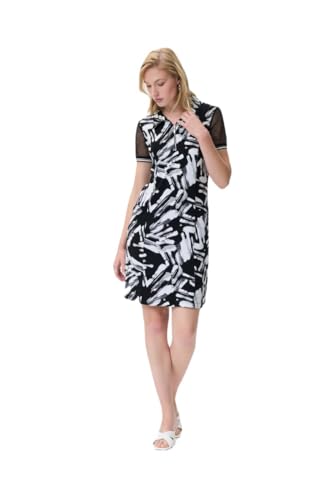 Joseph Ribkoff Dress 231150 | 42 | Black, White, Grey von Joseph Ribkoff