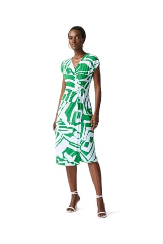 Joseph Ribkoff Dress 242020 | 46 | White, Green von Joseph Ribkoff