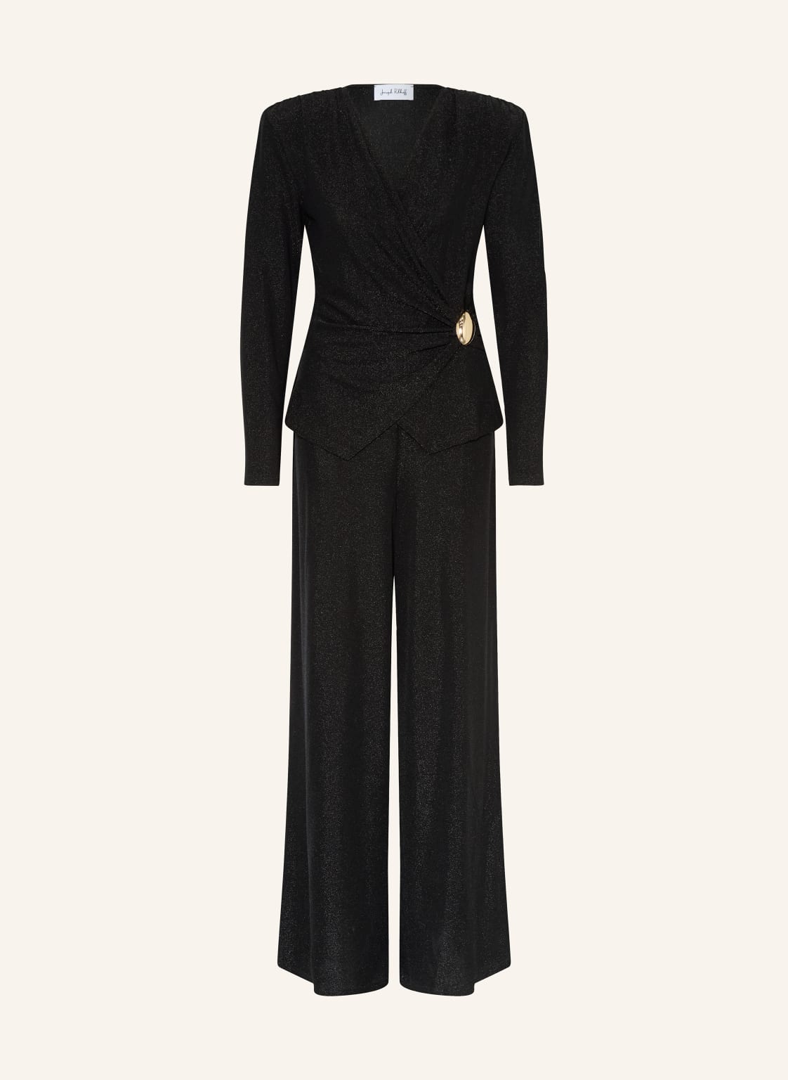 Joseph Ribkoff Jumpsuit In Wickeloptik Mit Glitzergarn Und Volants schwarz von Joseph Ribkoff