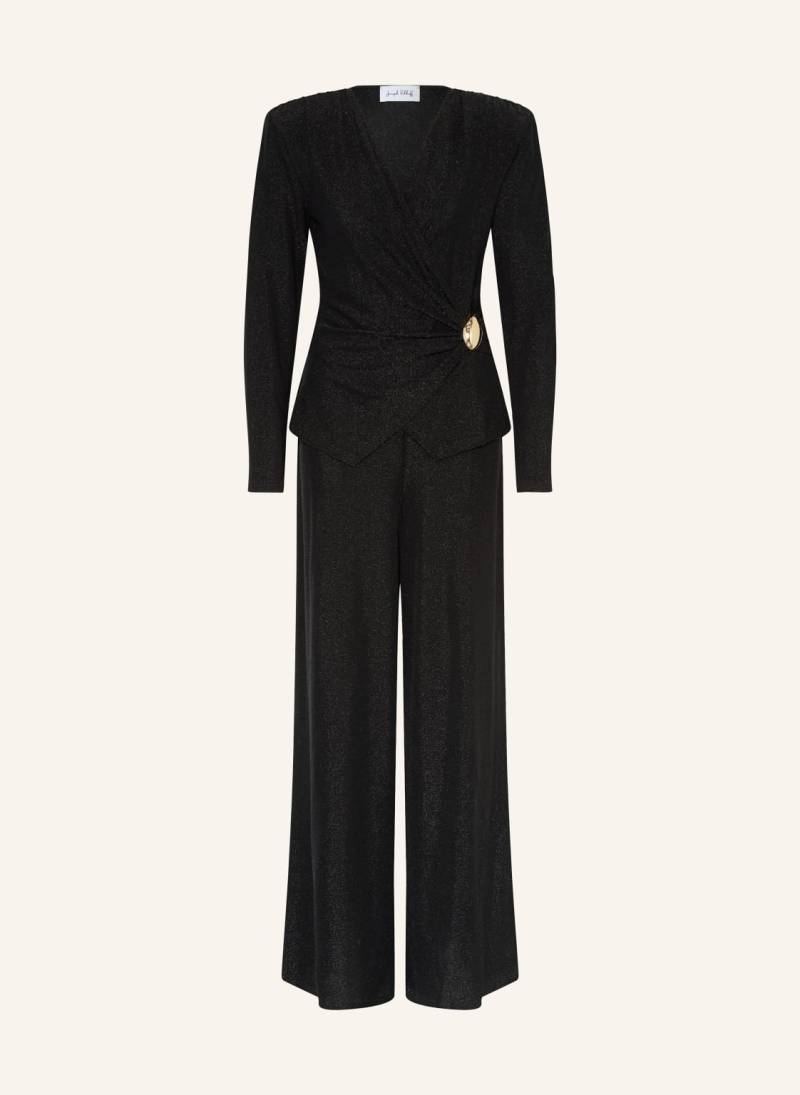 Joseph Ribkoff Jumpsuit In Wickeloptik Mit Glitzergarn Und Volants schwarz von Joseph Ribkoff