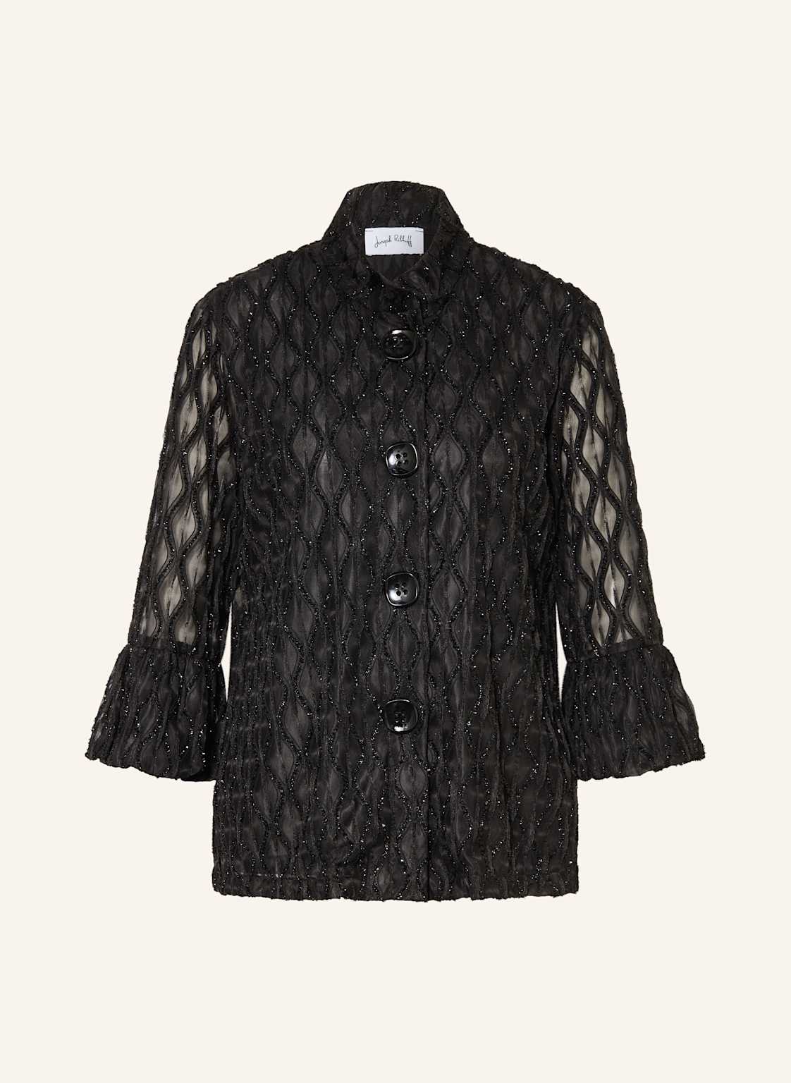 Joseph Ribkoff Mesh-Jacke Mit Schmucksteinen Und 3/4-Arm schwarz von Joseph Ribkoff