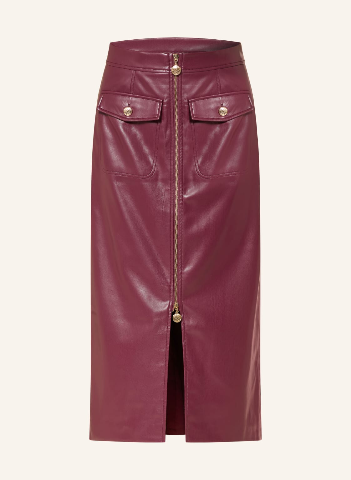 Joseph Ribkoff Rock In Lederoptik rot von Joseph Ribkoff