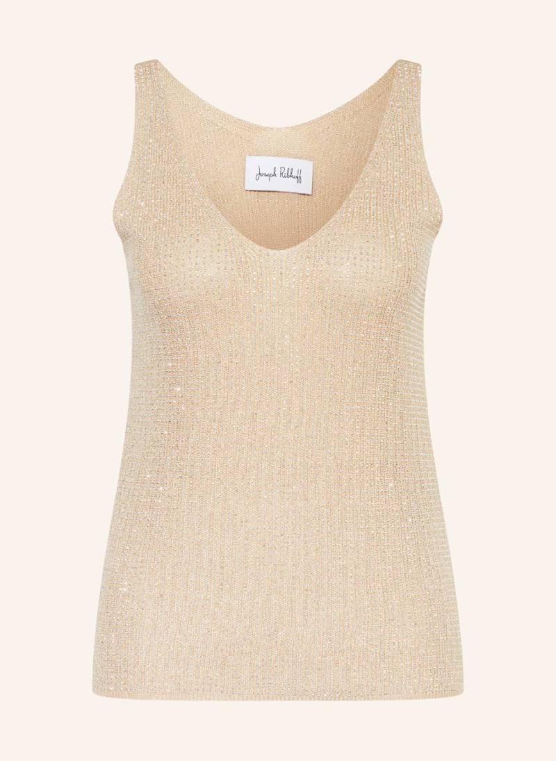 Joseph Ribkoff Stricktop Mit Glitzergarn Und Schmucksteinen beige von Joseph Ribkoff