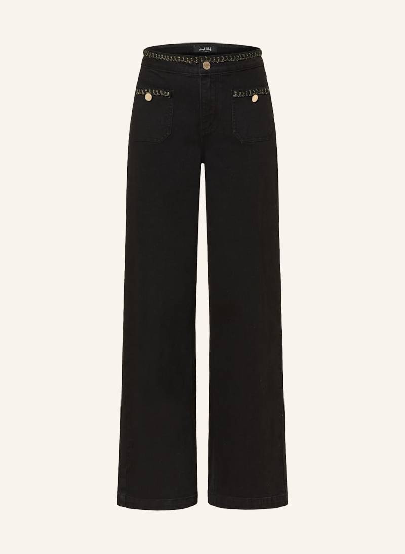 Joseph Ribkoff Wide Leg Jeans Mit Glitzergarn schwarz von Joseph Ribkoff