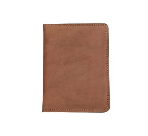 Josephine Osthoff Ausweisetui Reisepasshülle Hochformat Ausweishülle Leder Damen Gross Ausweistasche Herren Passport Cover RFID-Schutz Brieftasche ohne Münzfach (941), Farbe:Safari von Josephine Osthoff Handtaschen-Manufaktur