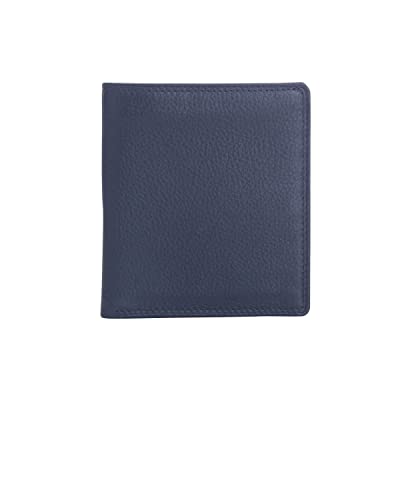 Josephine Osthoff Cards Herren Leder großes Kartenetui Kreditkarte Scheckkarten Damen RFID-Schutz Ausweistasche Slim Wallet mit Geheimfach (916), Farbe:Marine von Josephine Osthoff Handtaschen-Manufaktur