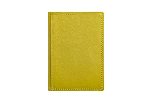 Josephine Osthoff EC-Karten und Ausweisetui Herren Leder Kreditkartenetui Kartenetui Damen RFID-Schutz Slim Wallet Card case mit Geldscheinfach (935), Farbe:Limone von Josephine Osthoff Handtaschen-Manufaktur