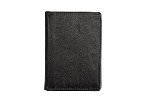 Josephine Osthoff EC-Karten und Ausweisetui Herren Leder Kreditkartenetui Kartenetui Damen RFID-Schutz Slim Wallet Card case mit Geldscheinfach (935), Farbe:Schwarz von Josephine Osthoff Handtaschen-Manufaktur