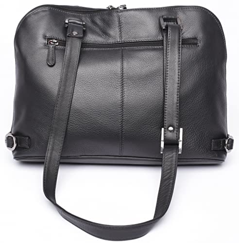 Josephine Osthoff Handtaschen-Manufaktur JOSYBAG Ledertasche KIMBERLEY - schwarz - DIN A4 tauglich Umhängetasche Tasche Shopper Arbeitstasche Aktentasche, Farbe:Schwarz von Josephine Osthoff Handtaschen-Manufaktur