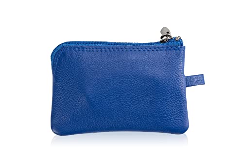 Josephine Osthoff Handtaschen-Manufaktur Josybag Leder Schlüsseletui Nano - Royal - mit 2 Ringen an Kettchen extra kleines Schlüsselmäppchen, Farbe:Royal von Josephine Osthoff Handtaschen-Manufaktur