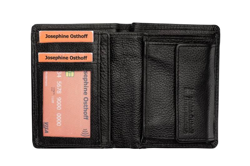 Geldbörse Herren Leder Portemonnaie Mit Zwei Münzfächern Kartenhalter Handgefertigter Geldbeutel | 924 von JosephineOsthoff