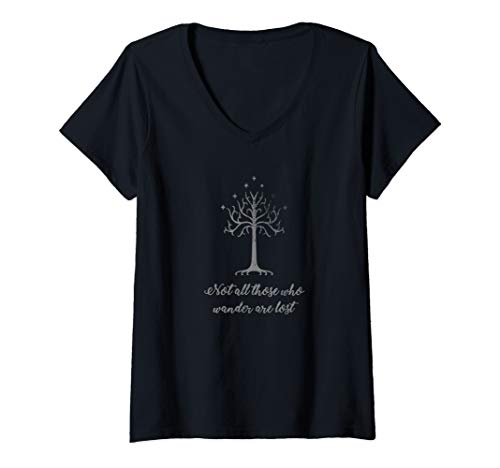 Damen Not All Those Who Wander Are Lost T-Shirt mit V-Ausschnitt von Josh's Tees