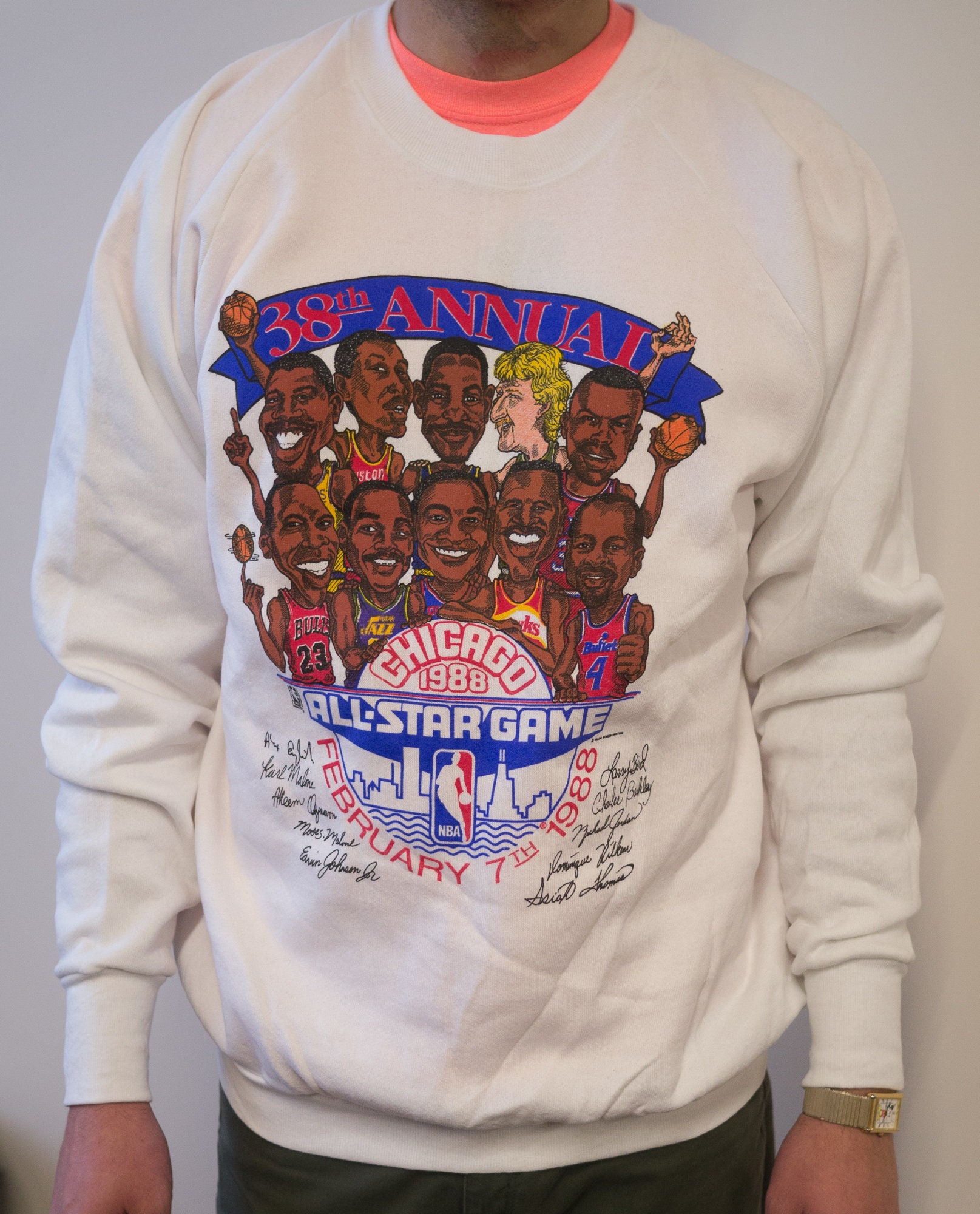1988 Nba All-star Game Karikatur Sweatshirt - Jordanien Magie Vogel Barkley 1988 Nba All-star Game Karikatur Sweatshirt - Jordanien Magie Vogel Barkley von JoshRickun