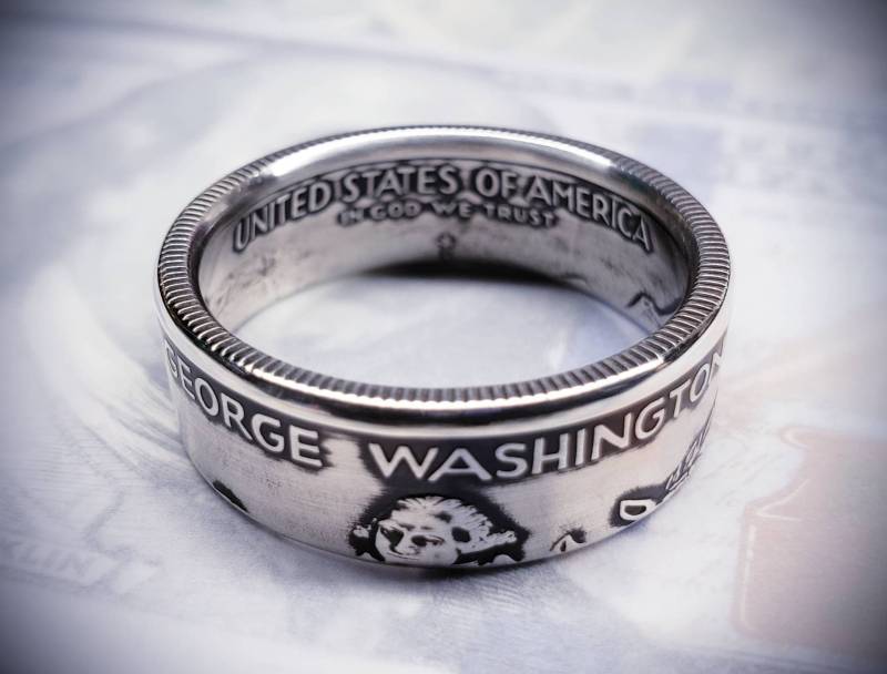 1982 Silber Washington Half Dollar Coin Ring von JoshsCoinRings