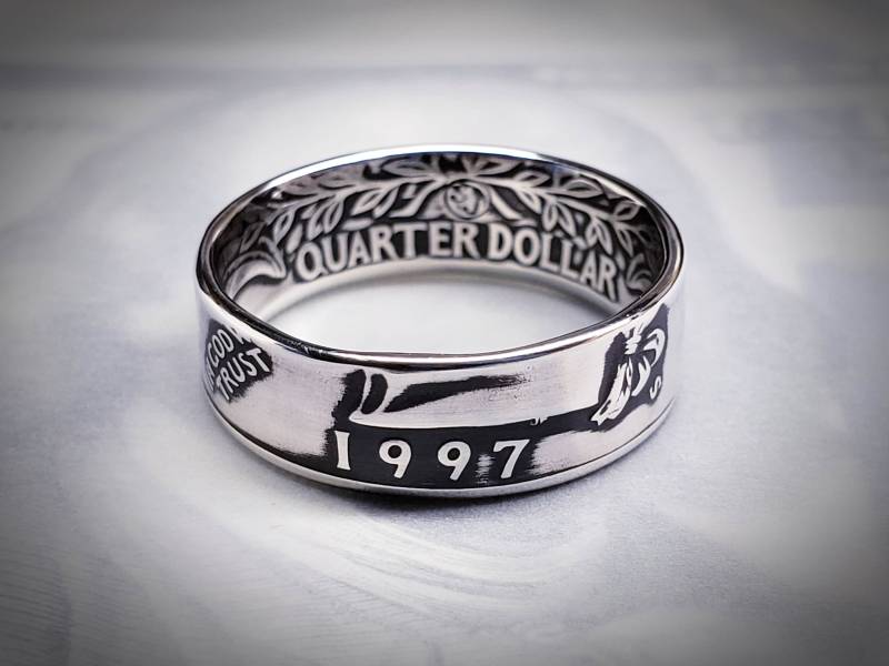 1992-1998 Silver Washington Quarter Coin Ring von JoshsCoinRings