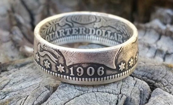 Barber Quarter Münze Ring von JoshsCoinRings
