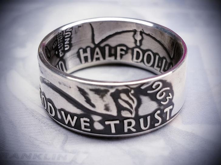 Ben Franklin Halb Dollar Münze Ring von JoshsCoinRings