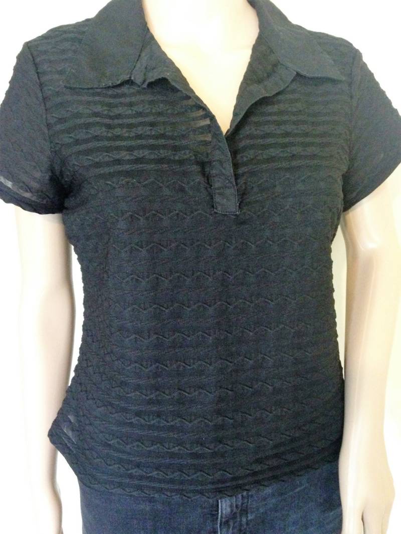 90S Schwarzes Transparentes Top von JoshuaVintage