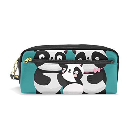 Kosmetiktasche aus PU-Leder mit niedlichem Panda-Motiv, für Reisen, Make-up, Clutch, Kosmetik- und Toilettenartikel-Organizer-Tasche für Damen von Josid