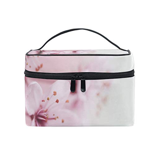 Reise-Make-up-Tasche, tragbar, rosa Kirschblüten, Kosmetiktasche, praktischer Kulturbeutel, Organizer für Damen, Mädchen von Josid